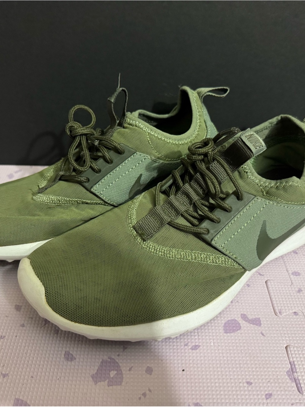 Nike Women’s Olive Green Slip-On Athletic Sneakers